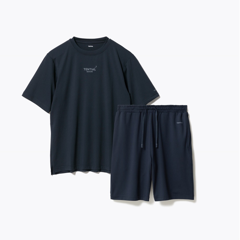 ＜TENTIAL＞BAKUNE Mesh 上下セット（半袖Tシャツ・ショートパンツ） ネイビー Mサイズ